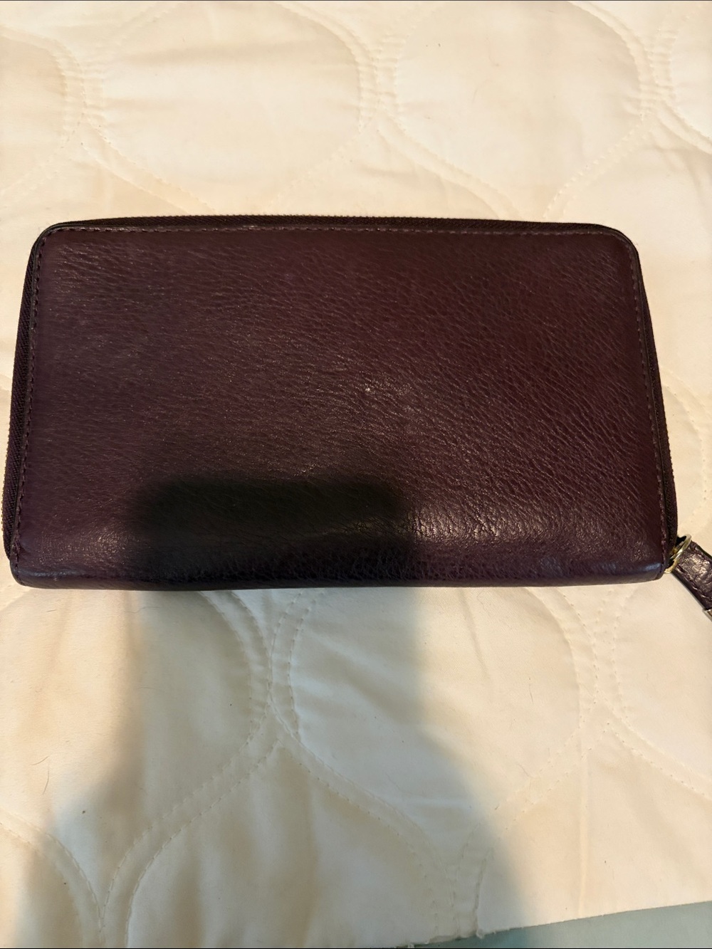 Coach Leather Zip Wallet in Plum - Picture 3 of 5